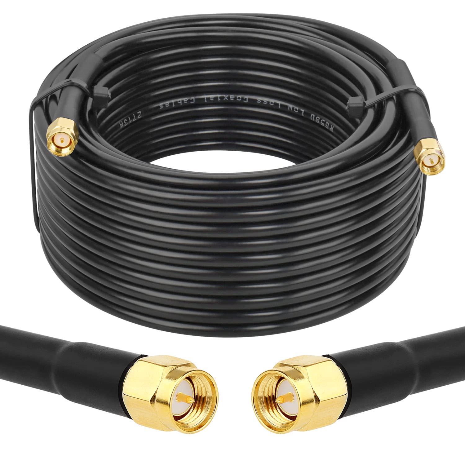 MOOKEERF Cavo SMA maschio a SMA maschio da 50 ohm Cavo coassiale SMA da 50 ohm SMA da maschio a maschio Cavo coassiale SMA a bassa perdita SMA per applicazioni antenna 3G/4G/LTE/GPS/RF Radio/WiFi