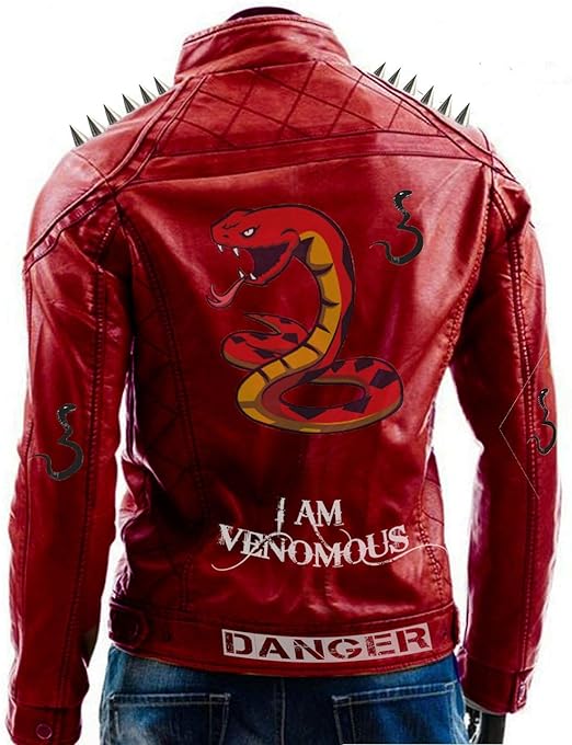 amazon red leather jacket
