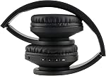 PowerLocus Bluetooth Over-Ear Headphones, Wireless Stereo Foldable Headphones Wireless and Wired Headsets with Built-in Mic, Micro SD/TF, FM for iPhone/Samsung/iPad/PC (Black)