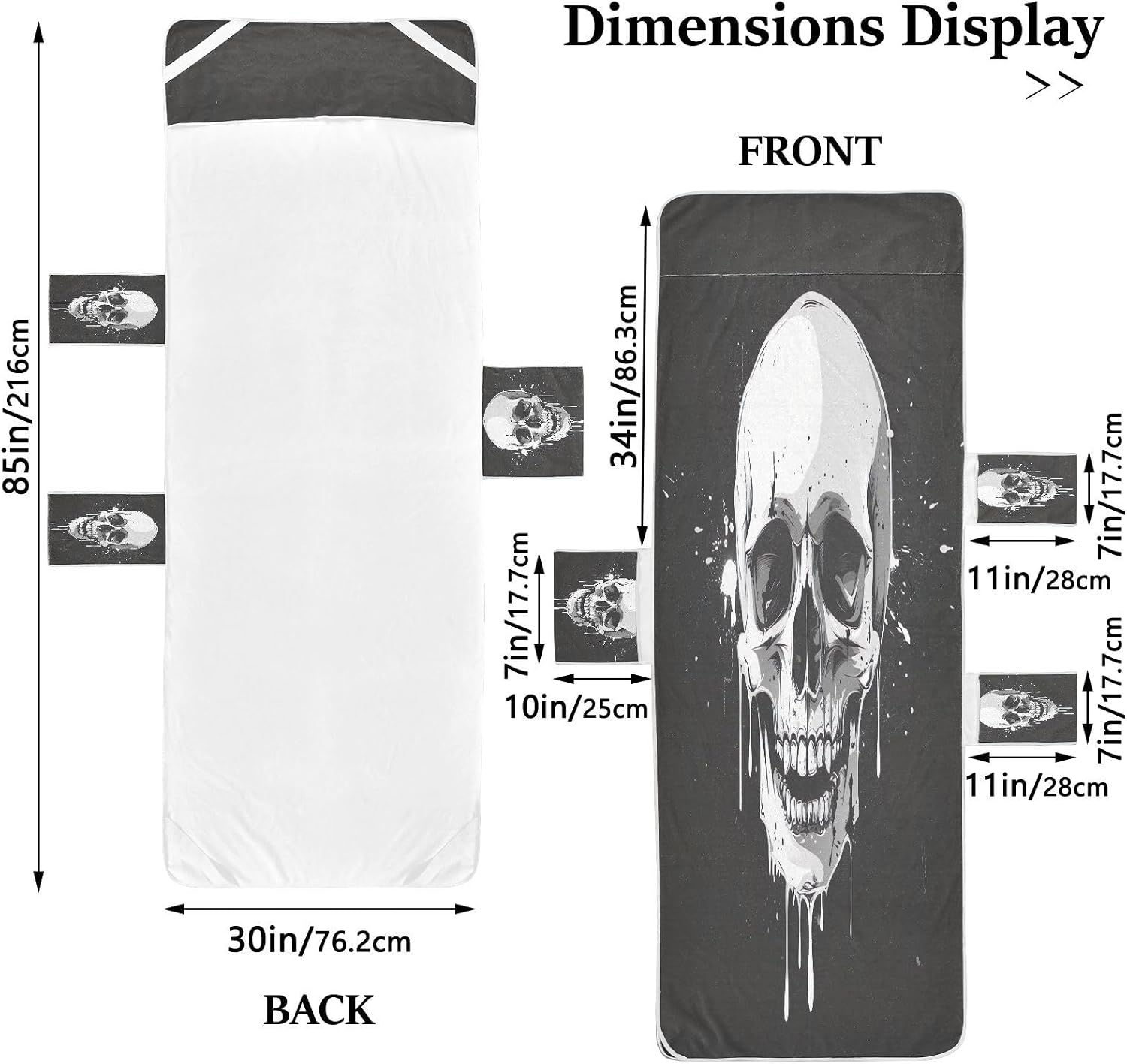FRMG Skull Patio Chaise Lounge Covers Beach Chair Cover Beach Chair towel lounge chair towel cover A0900595a