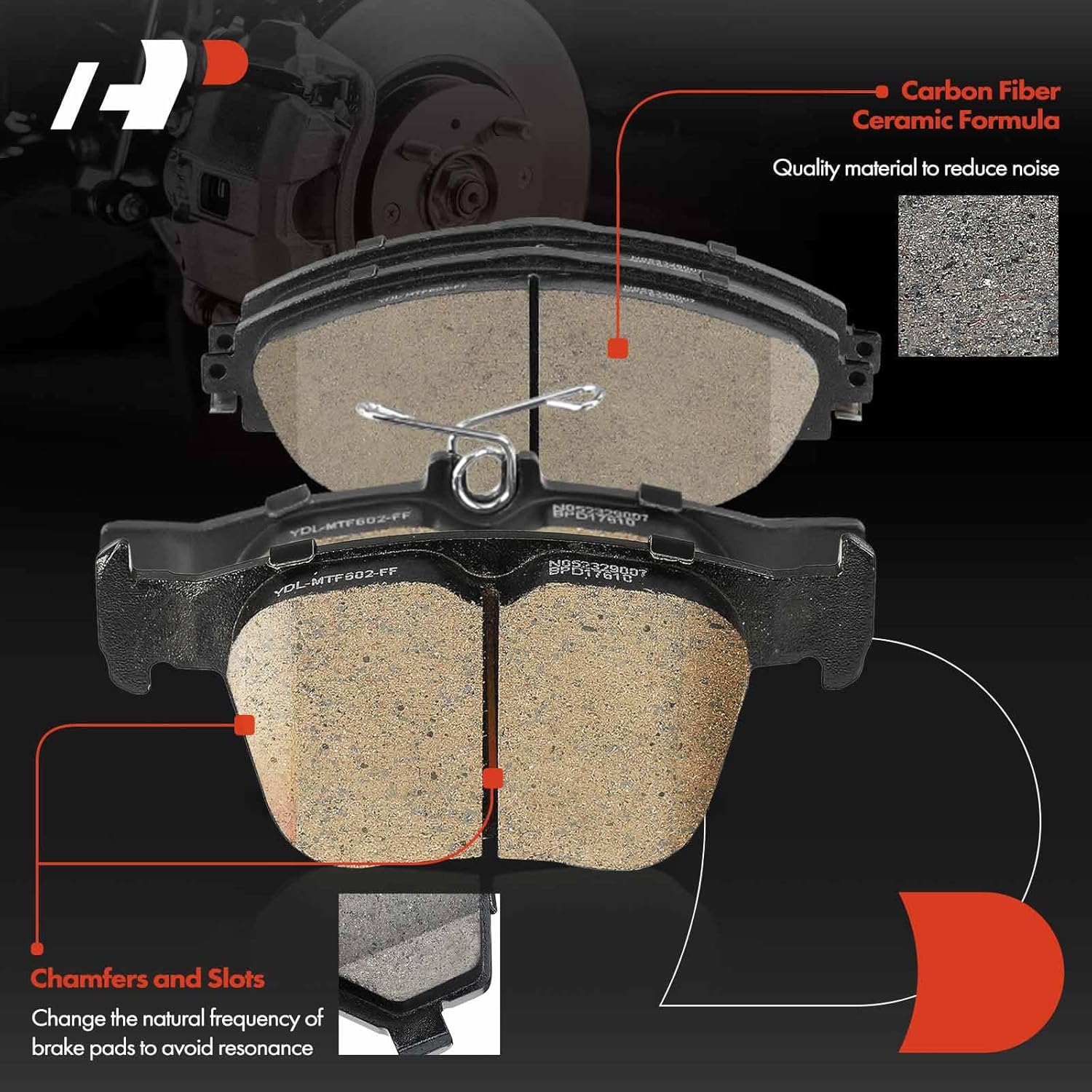 A-Premium Front and Rear Drilled and Slotted Disc Brake Rotors + Ceramic Pads Kit Compatible with Select Volkswagen and Audi Models - Golf R 2015-2019, Arteon 2019-2021, Q3 2020, S3 2015-2020
