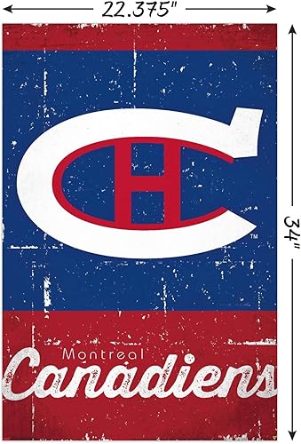 Miniatura 3 de Trends International NHL Montreal Canadiens - Póster de pared con logotipo retro 13, 22.375 x 34 pulgadas, versión sin marco