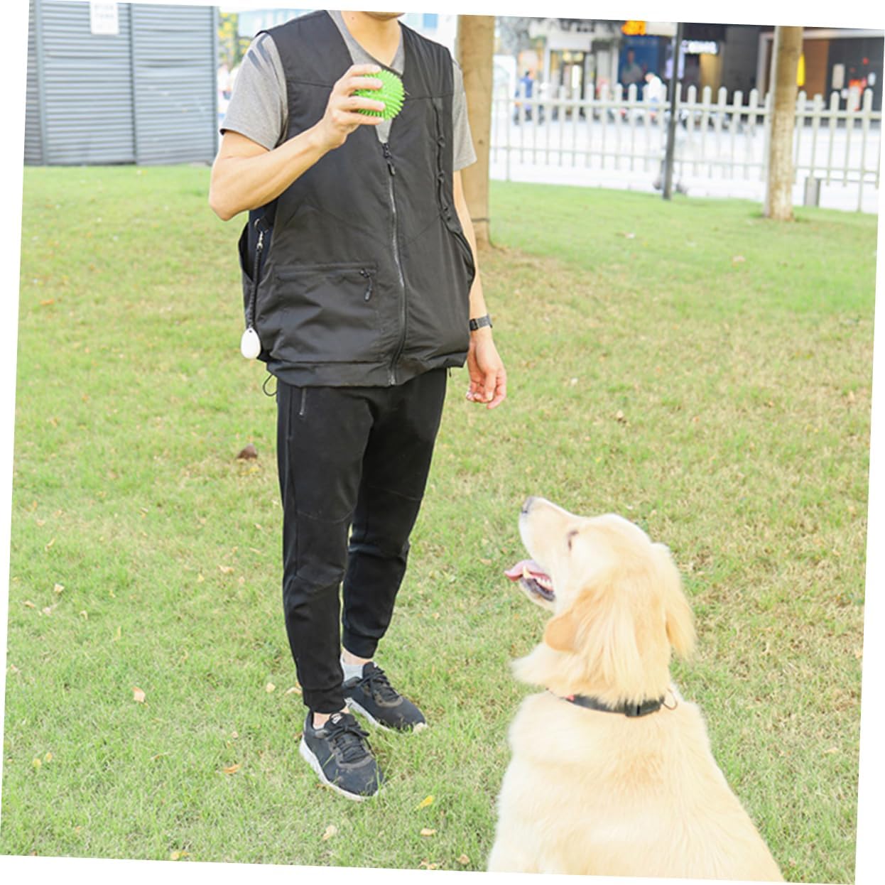 Mikikit Pet Owner Training Vest Fit Multi-Pocket Design for Dog Handler Obedience Training Lightweight for Outdoor Activities