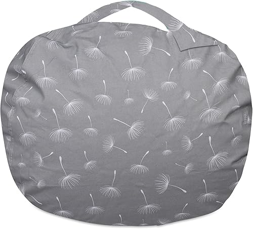 Miniatura 99 de Posh Stuffable - Sillón puff con almacenamiento para niños, contenedor de animales de peluche, organizador de juguetes de niños Lienzo Burbujas Azul