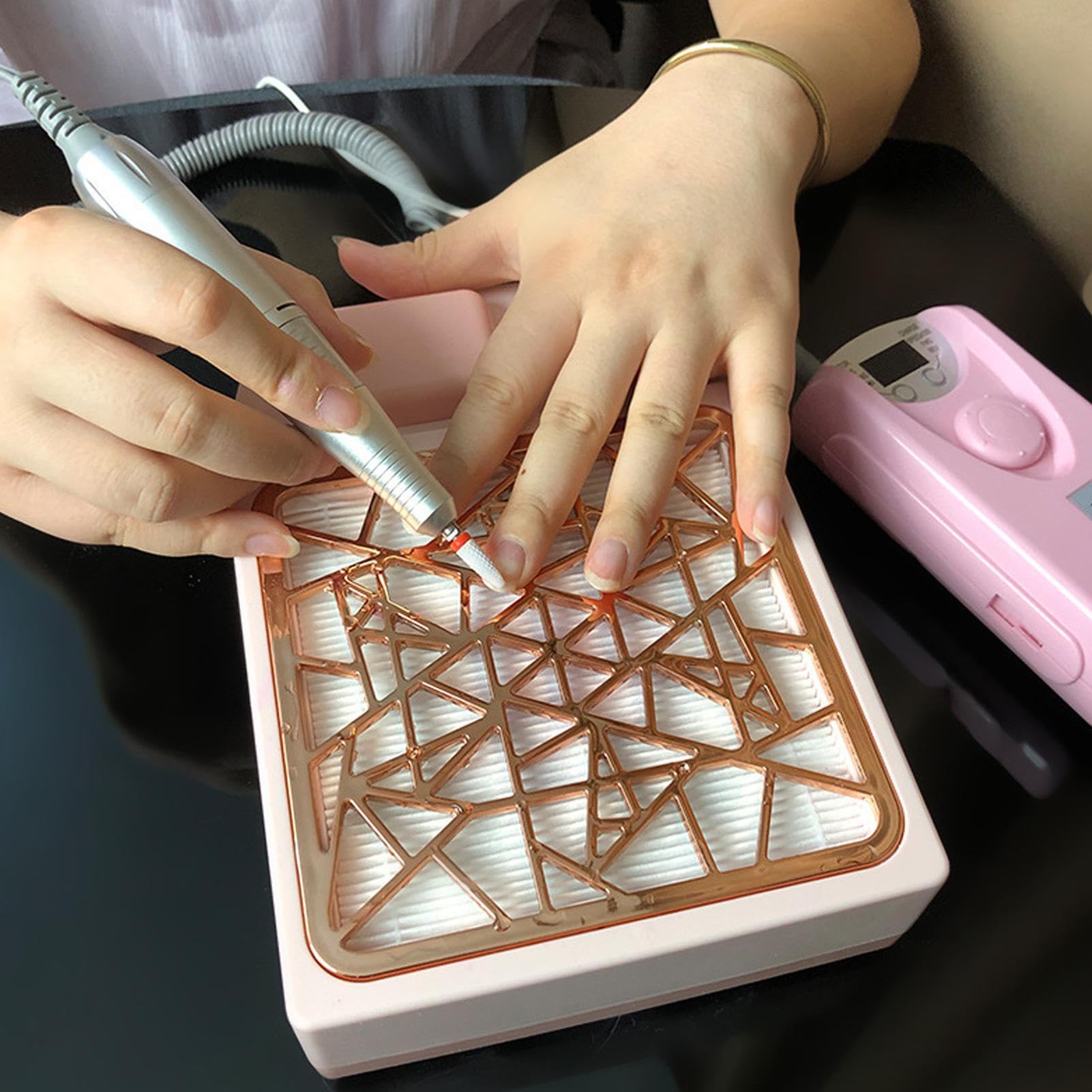 Aspirapolvere per unghie, macchina portatile ricaricabile di velocità | Aspiratore per unghie con display digitale per scrivania, tavolo, principianti, arte, salone, casa, manicure