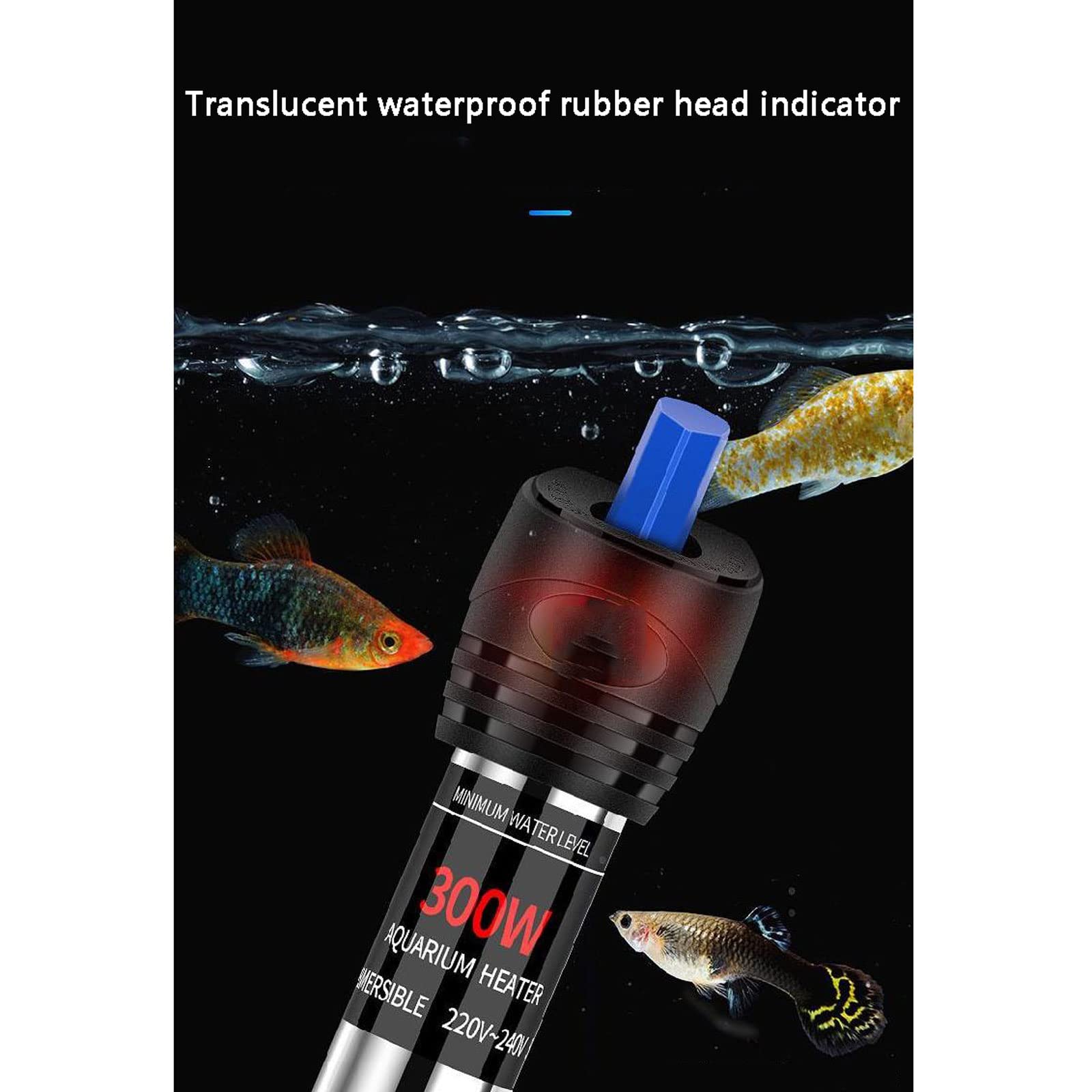 Varilla calefactora para pecera, Varilla calefactora de Alta Potencia, Calentador de Acuario, 100W (500W)