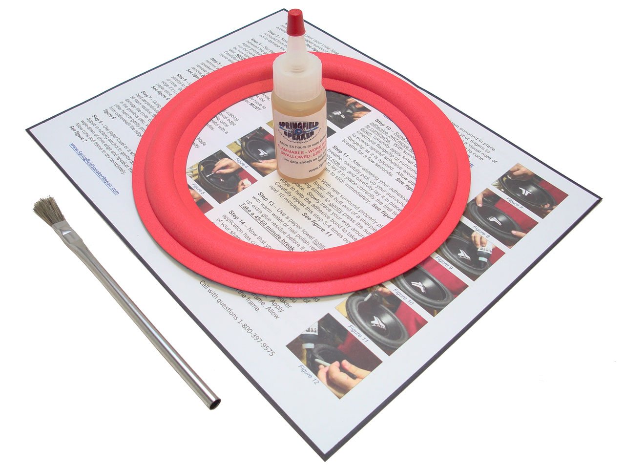Cerwin Vega 8" Speaker Foam Surround Edge Repair Kit - 1 Speaker Kit - Compatible with Cerwin Vega 200-SE, 200SE, 81-W4, 81W4, AT-8, AT8, ATW-8, ATW8,