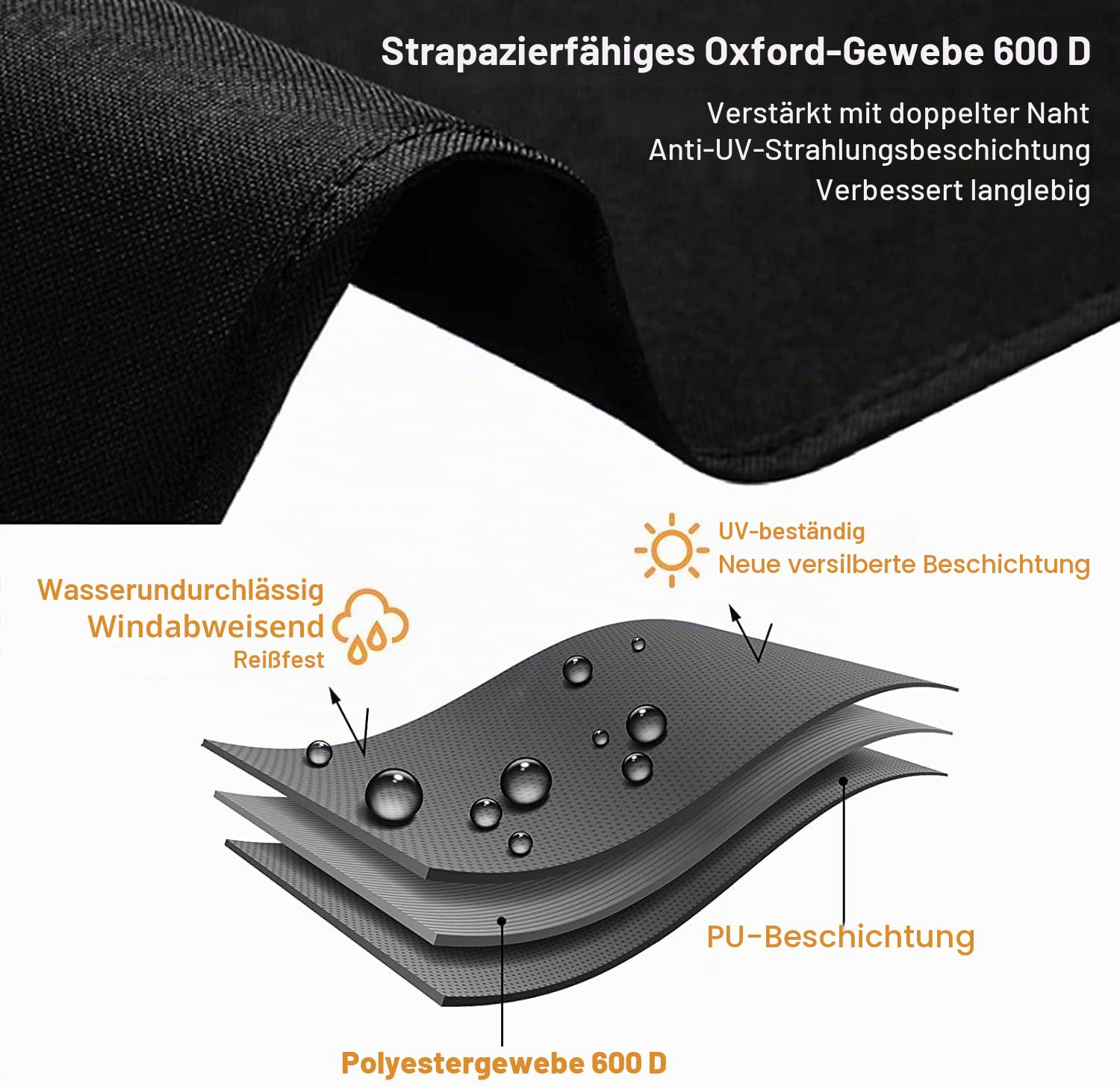 Ecopuf Wetterfester Outdoor Sitzsack Master Chaise Longue - Sitzsack mit Staufach und Griff - Wasserfester Stoffsack - Entspannungssessel - Wohnungseinrichtung - 115x65x60cm, Hellblau M6