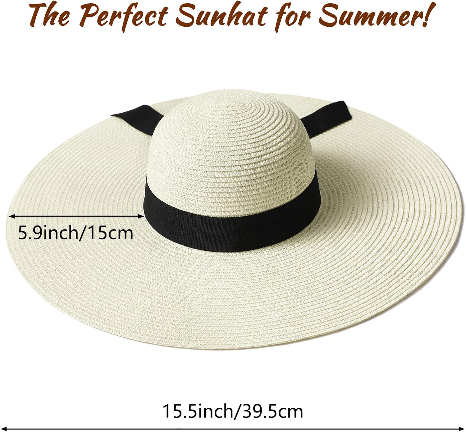 Miniatura 3 de Sombreros de playa para mujer Sombrero de playa para mujer UPF 50+, sombrero de sol plegable para mujer, sombrero de paja de ala ancha para mujer