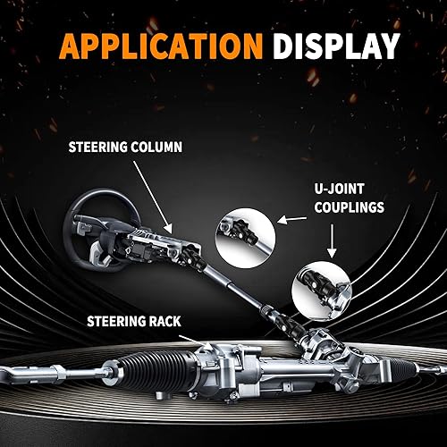Miniatura 4 de 34-36 Spline X 34" DD Junta universal de dirección negra eje de junta en U individual
