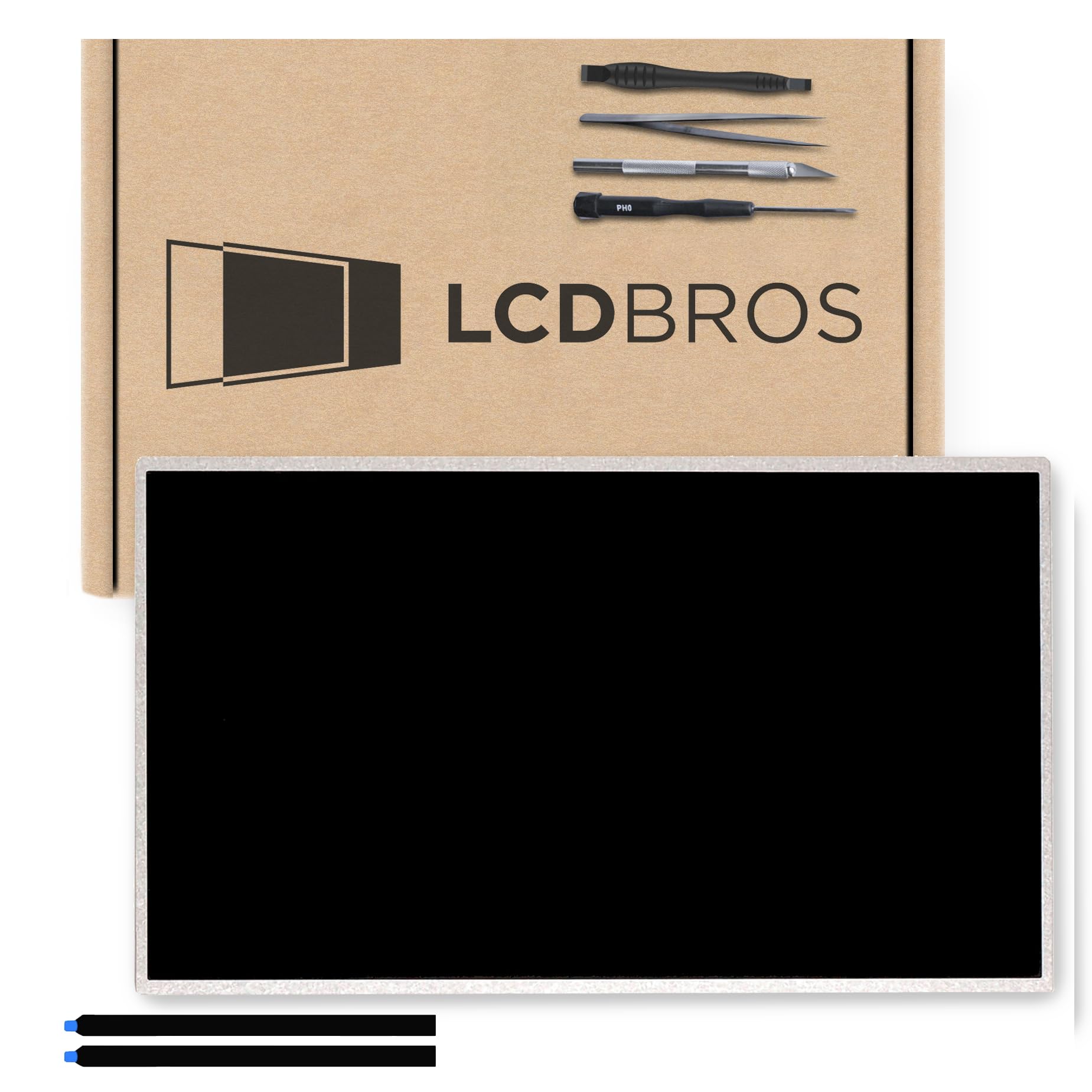 LCDBros Replacement Screen for Toshiba Satellite S855-S5378 40 Pins HD 1366x768 Glossy LED LCD with Tools