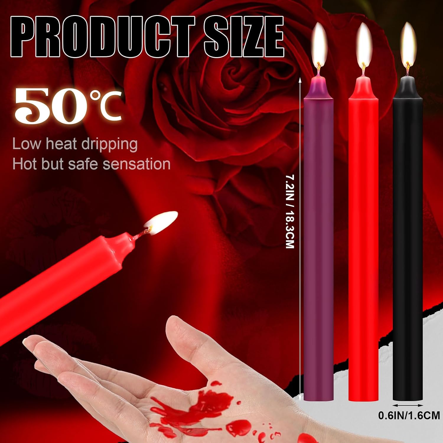 Tisancy 5 Pcs Decorative Low Heat Safety Candles with Adjustable Nylon Cords, for DIY Craft, Wedding Favors & Home Centerpieces