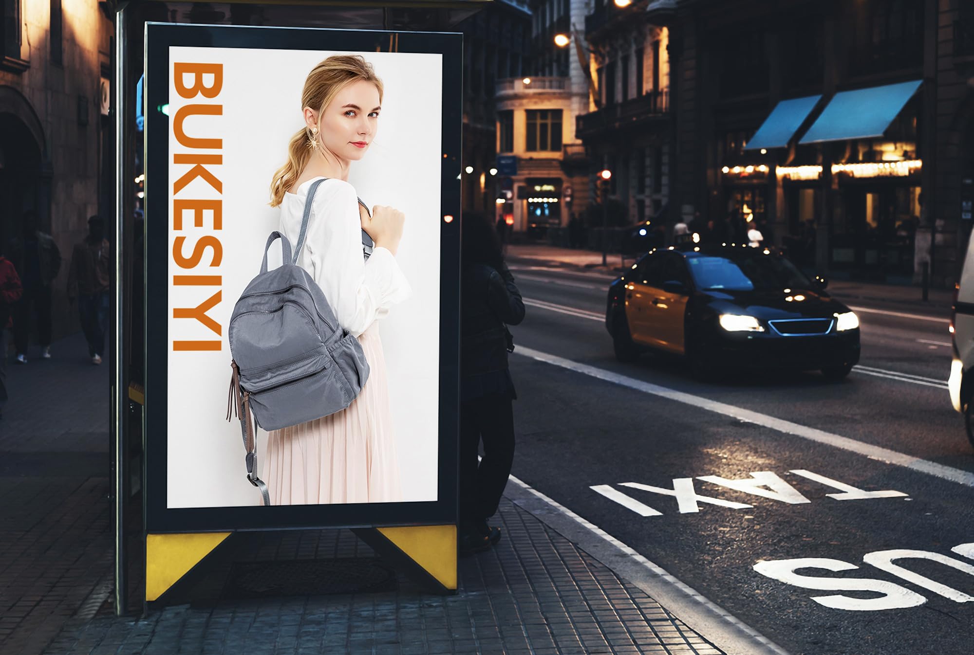 BUKESIYI Mujer Bolsos Mochila Niña Vestir Antirobo Pequeña Casual Nailon Piel Bandolera Portatil ES78596 Fekete