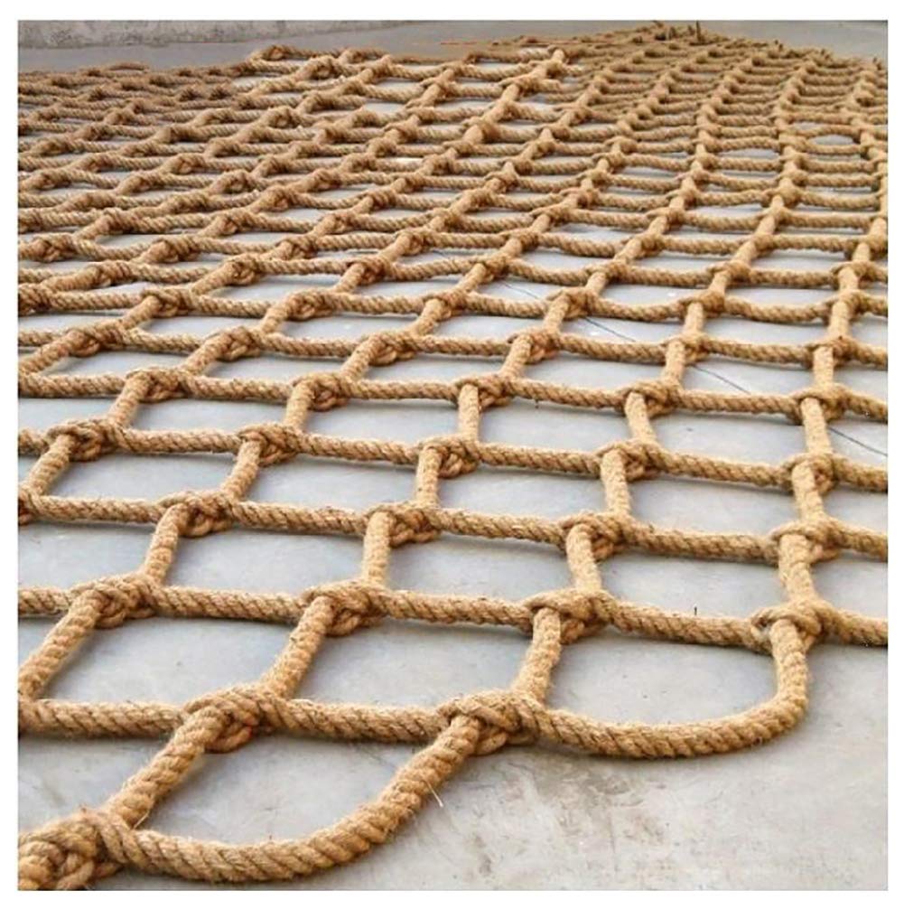 Generico Rete di Sicurezza per carichi Pesanti in Corda di Iuta, Protezione per Bambini, Corda per Bambini, Rete di Arrampicata per Bambini, Rete di Sicurezza per Bambini, Corda di Canapa Resistente,