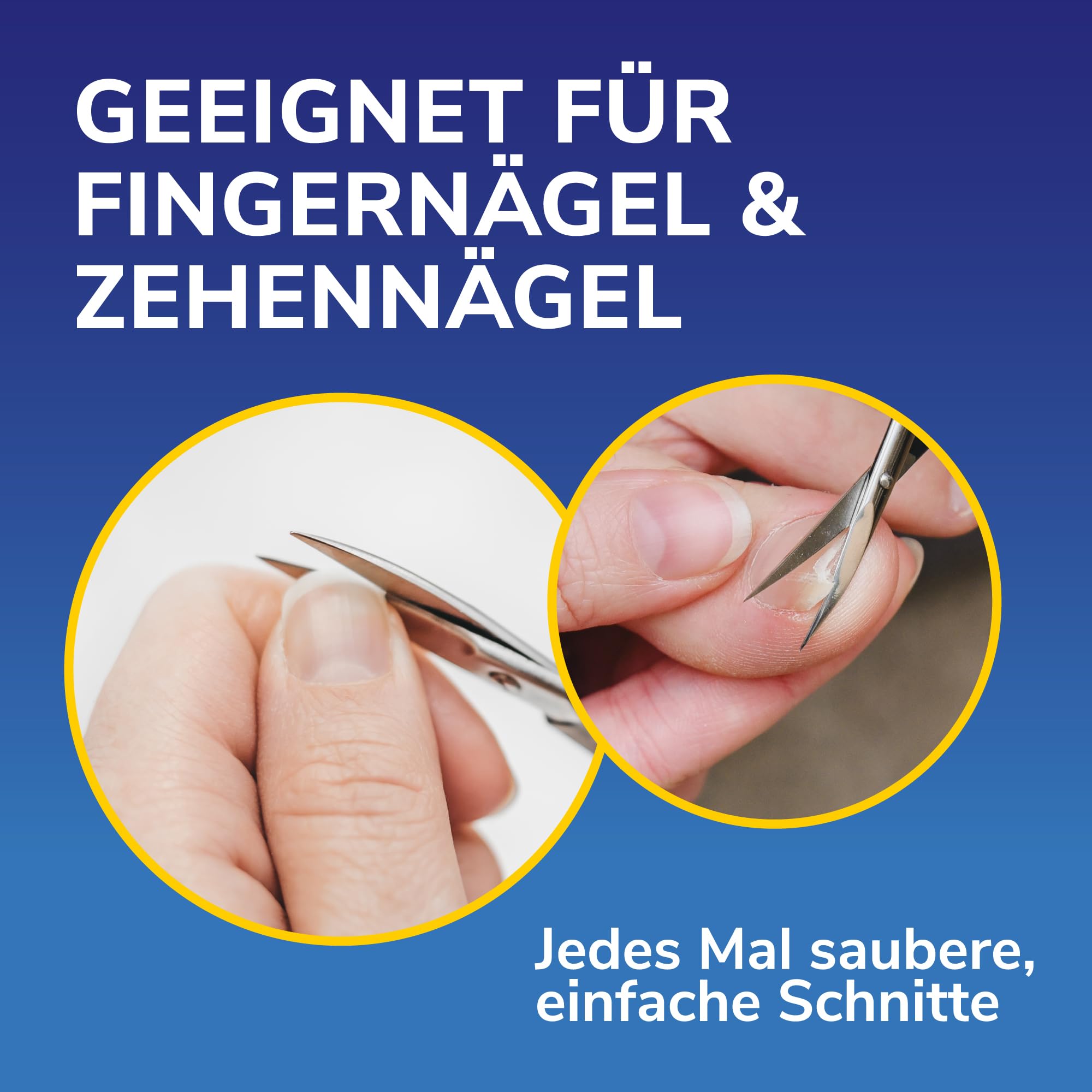 Dr. Scholl’s Fußnagelschere - Leistungsfähige Nagelschere &-knipser aus Edelstahl für dicke Nägel,Präzision beim Schneiden von Zehen- und Fingernägeln, Pediküre-Werkzeug mit doppelter Wirkung, 1 Stück