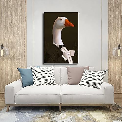 Miniatura 5 de XZHFB - Elegante póster de caballero con lienzo de café, pintura de póster, arte de pared, pinturas para sala de estar, dormitorio, estilo sin