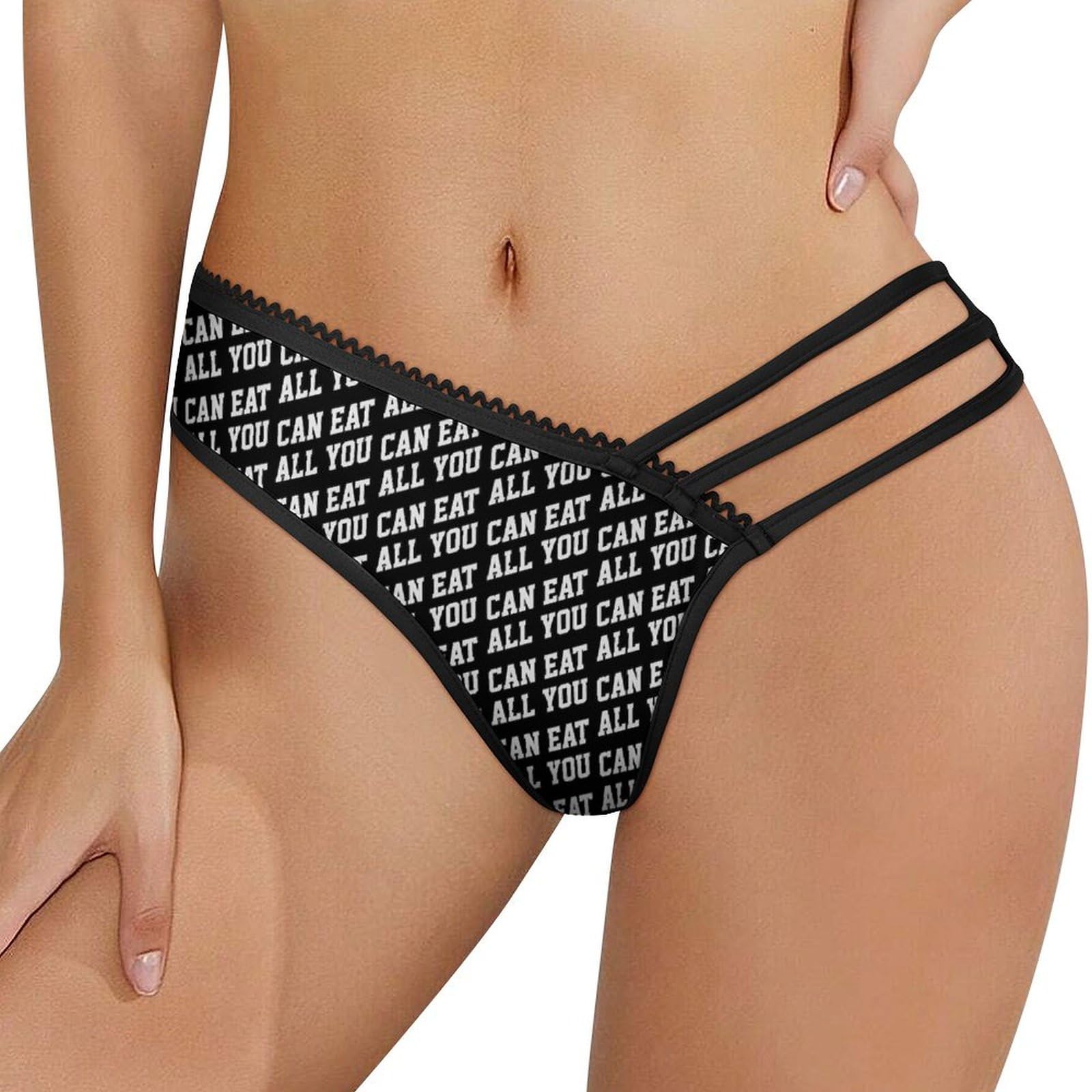 Gqwjksz Women's As Pic All You Can Eat Sexy Thong Underwear Mesh T-Back Panties Stretch Briefs