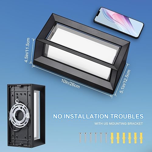 Miniatura 8 de ledmo Luces de pared para exteriores con cuentas LED, 6000 K, 1800 lúmenes, impermeables, antioxidantes, luces de Navidad, pantalla acrílica de