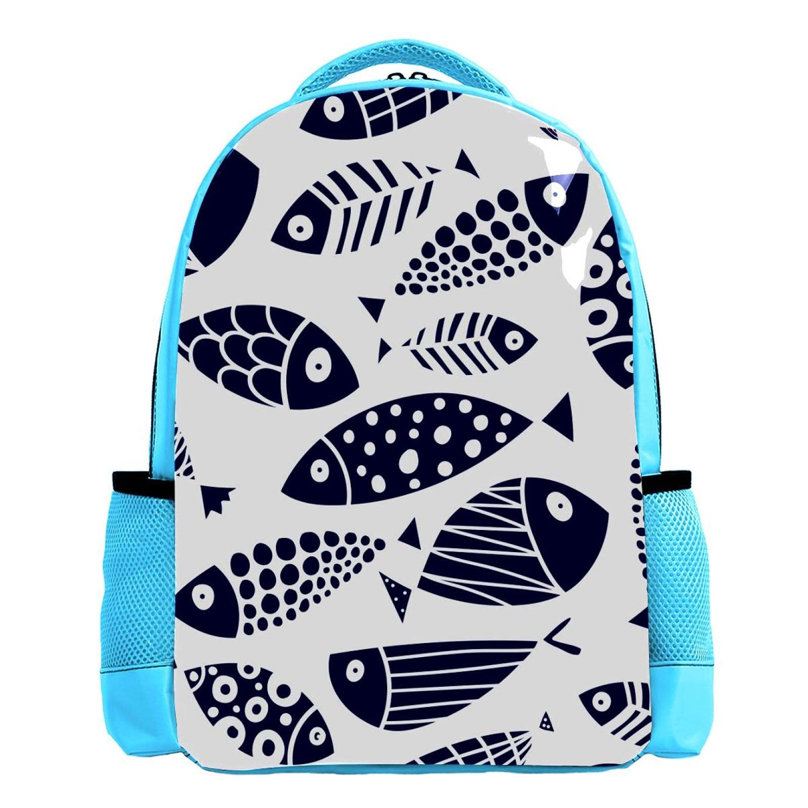 Sac à dos écolier sirène garçon bleu vert cartable primaire - 8