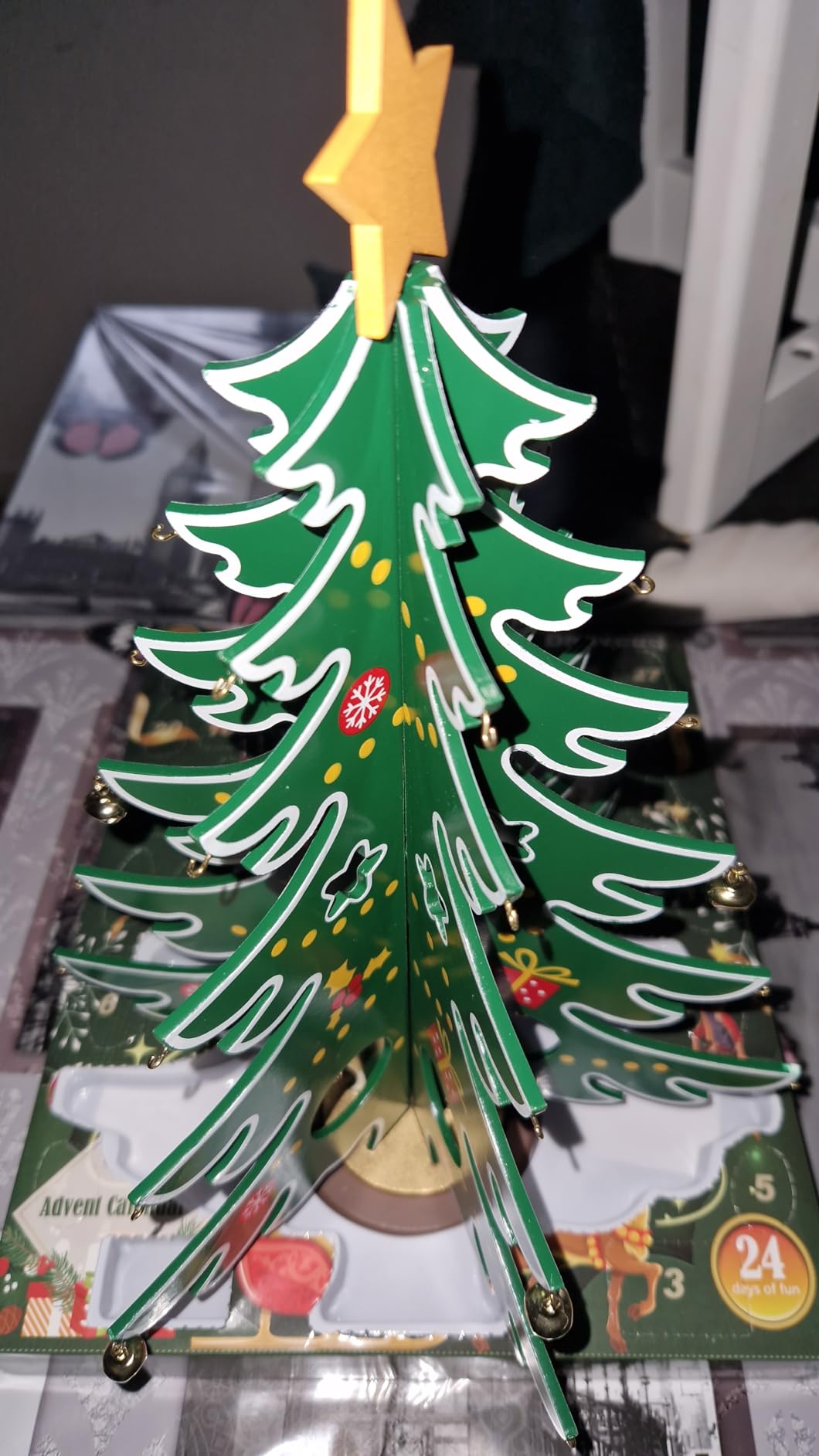 Calendrier De L'Avent 2025 En Bois Avec Sapin Et 36 Ornements – Compte à Rebours 24 Jours Avant Noël, Décoration Enfants