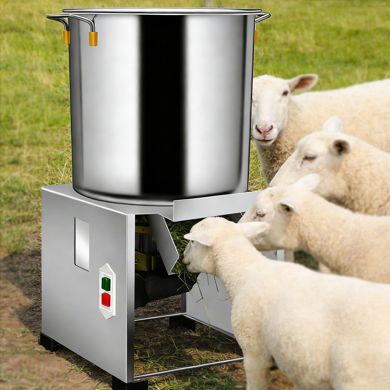 Picadora De Verduras De Alta Resistencia De 1800 W, Procesador De Alimentos Comercial De 3500 RPM, Rendimiento, Picadora De Verduras De Acero Inoxidable para Alimento Avícola