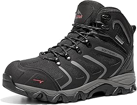 NORTIV 8 Men's Ankle High Waterproof Hiking Boots Backpacking Trekking Trails Shoes