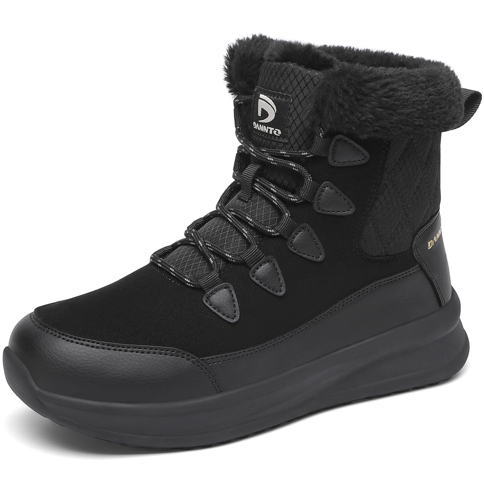 Womens Winter Snow Boots Warm Fur Lined Ankle Shoes Water Resistant Booties Non Slip Sole