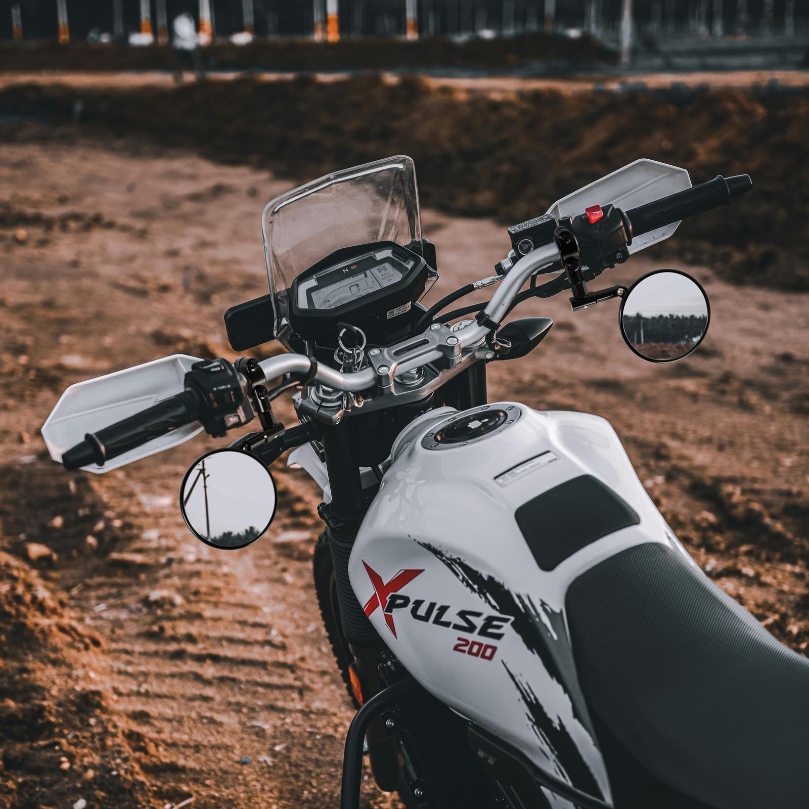 Evermotor Lenkerendenspiegel, E-geprüft, 360°Drehbar Motorrad Spiegel, CNC-gefrästem Aluminium, 7/8" 22mm Runde MotorradSpiegel kompatibal mit Scooter, Roller, ATV, Moped (2 Stück)