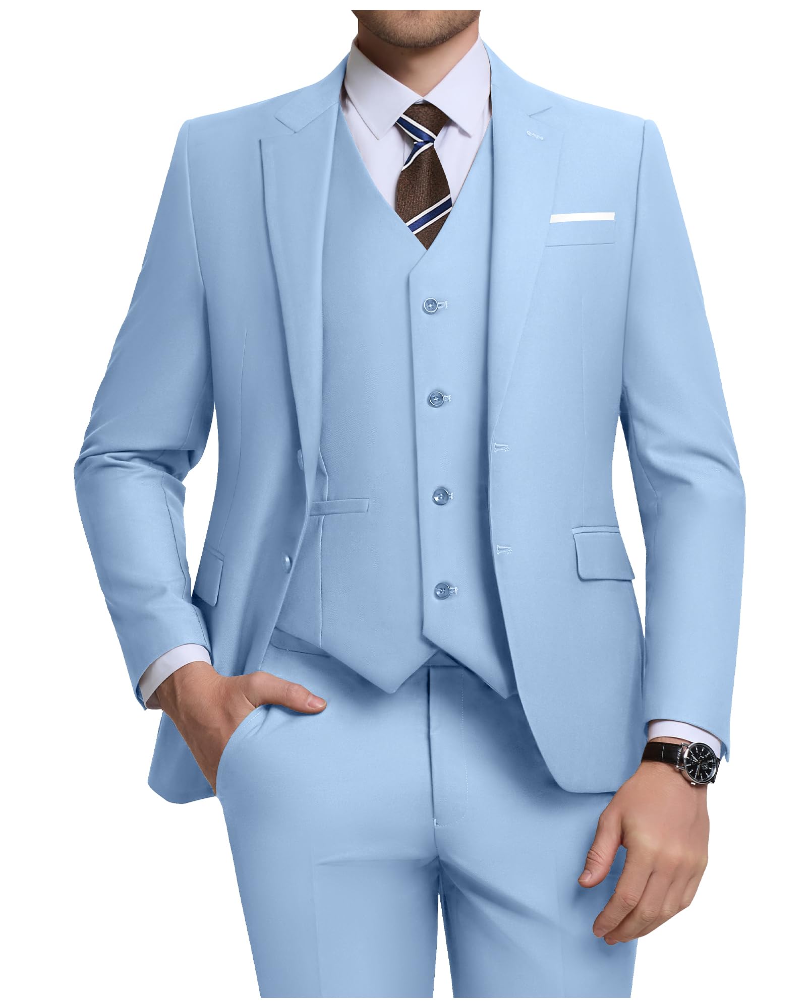 Men's 3 Piece Slim Fit Suit Set