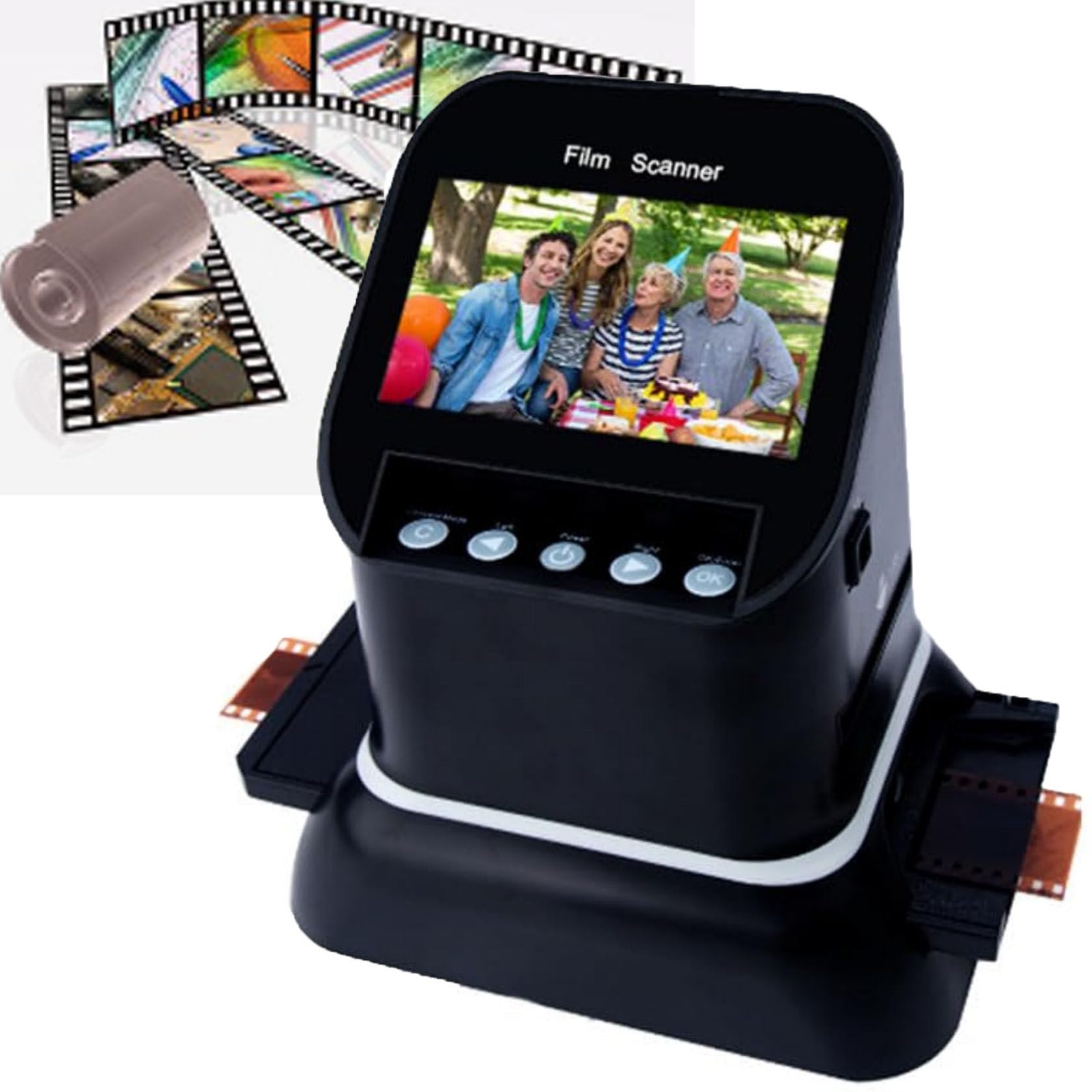 120 126 127 135 Scanner per Pellicole, Scanner per Pellicole E Diapositive da 22 MP Scanner per Negativi Scanner per Diapositive Visualizzatore di Diapositive con Schermo LCD da 4,3 Pollici