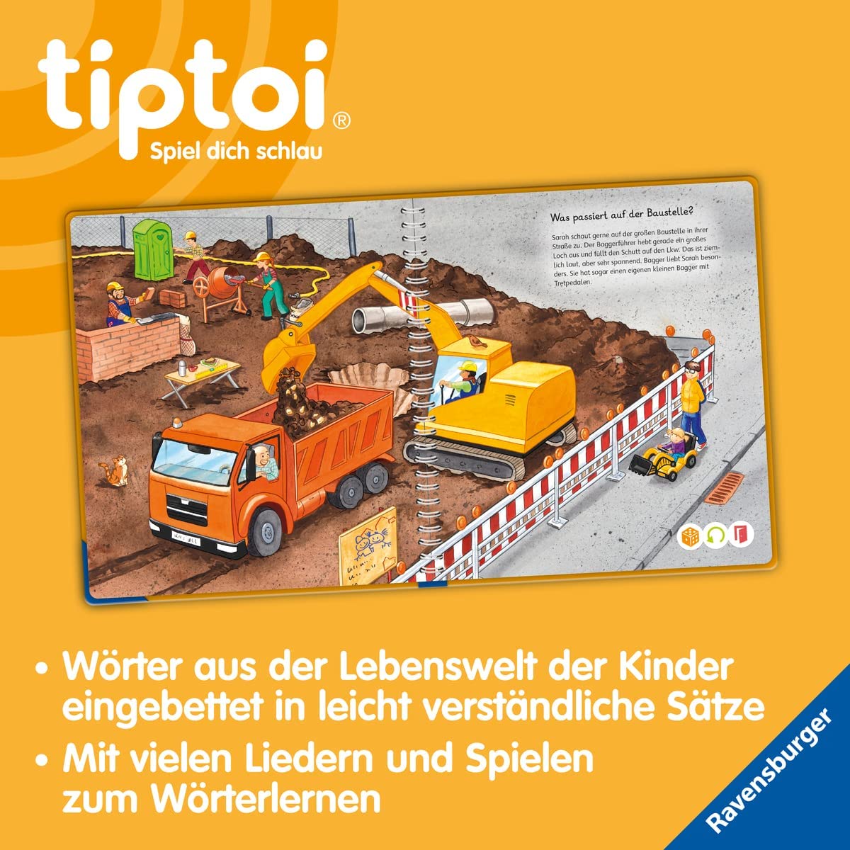 tiptoi Ravensburger - Set con libro di immagini delle mie parole, in viaggio (libro per bambini) + penna tiptoi 00110, giocattolo educativo per bambini