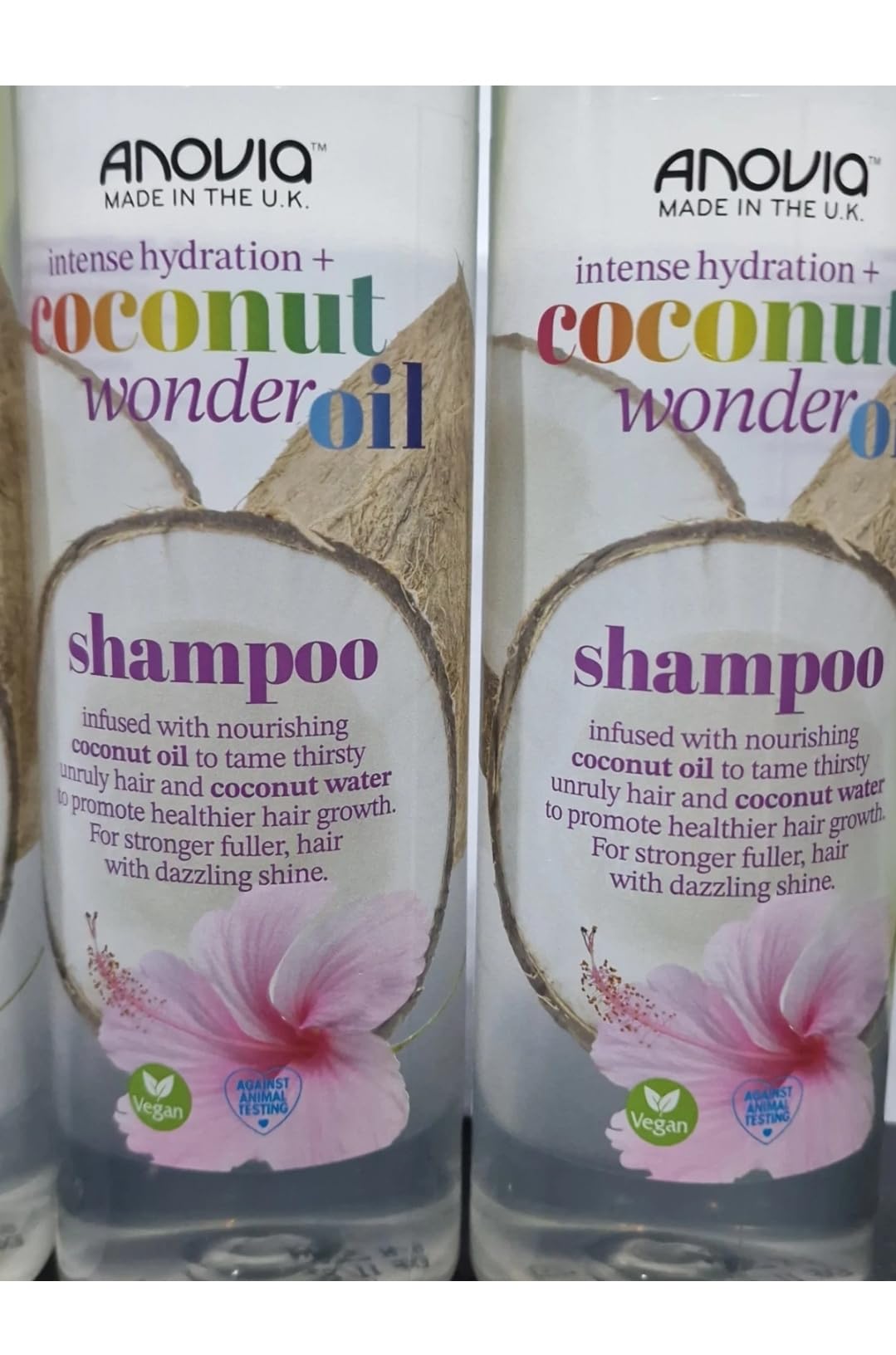 @NOVIA Coconut Wonder Oil Shampoo Nourishing & Strengthening Hair Care By A no vi a, 2X 415mL With Free Beauty Body Puff(Any Colour) - Image 2