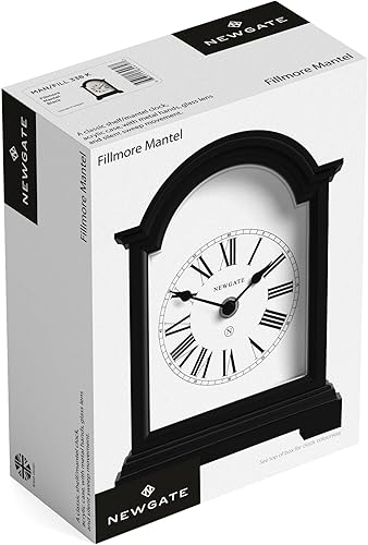 Miniatura 8 de NEWGATE Clocks Fillmore - Reloj de repisa, diseño clásico de arco superior, color crema, números romanos, estilo clásico contemporáneo para