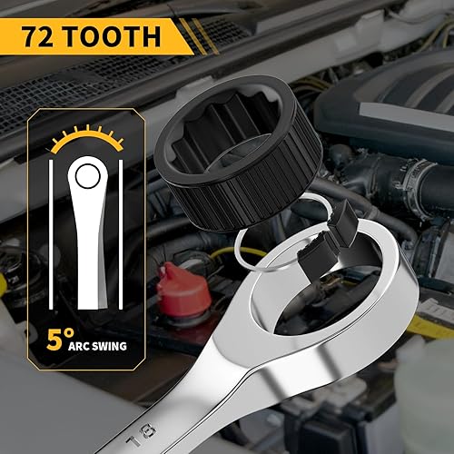 Miniatura 3 de Juego de llaves de trinquete, 23 piezas, juego de llaves combinadas, juego de llaves métricas y estándar y SAE, 0.236-0.709 in y 14 a 34 pulgadas