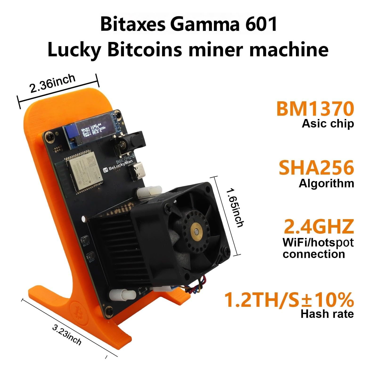 Amazon.com: Bitaxes Gamma 601 Solo Miner Bitcions Miner BM1370