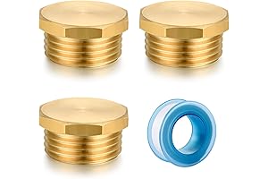 3/4" GHT Male Brass Pipe Plug | Durable Water Tubing Stopper for...