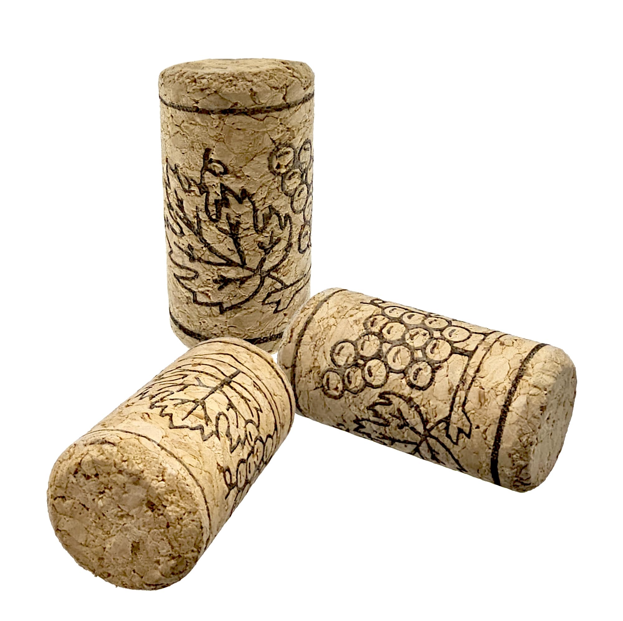 8 x 1 3/4 corchos de vino rectos de primera calidad 44 x 22 mm 100/bolsa