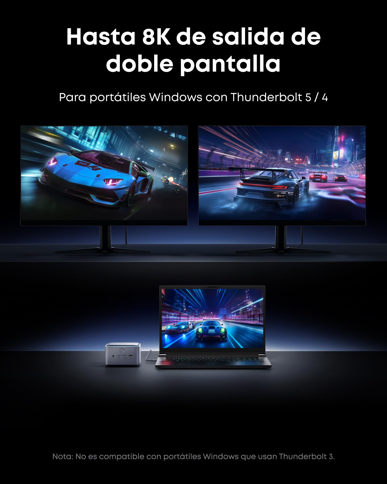 Anker Prime TB5 Docking Station 14 en 1, 120 Gbps, Pantalla 8K, Thunderbolt 5
