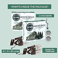 Vista 295 de TRUMIRI Copal Incense Cones - Total 20 Cone Incense - Dual Pack of 10 Insence Cones - Incense Cones Scented - Cone Incense Scents - Insense Cones