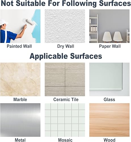 Miniatura 6 de Paquete de 12 ganchos de plástico transparente para colgar ganchos de pared adhesivos resistentes y fuertes