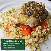 Vista 5 de Kitchen & Love Albahaca Pesto Quinoa Quick Meal 6-Pack Sin gluten, listo para comer, no requiere refrigeración