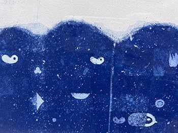 銅板 銀盤 海の絵 50年前の絵 銅板 銀盤 海の絵 50