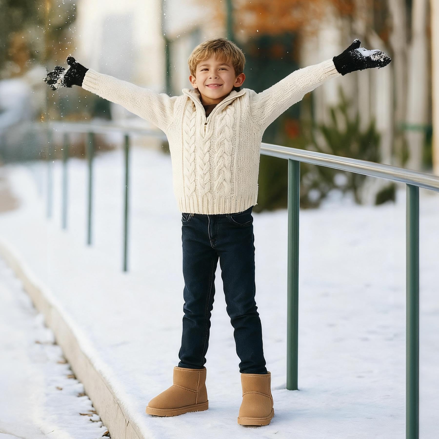 Mishansha Botas de Nieve Niños Invierno Cálido Forrados Gr.24-36