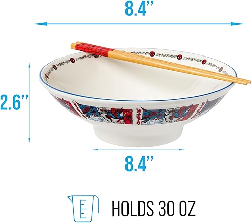 Miniatura 65 de Silver Buffalo - Cuenco con palillos para arroz, fideos o ramen, de cerámica, modelo Hogwarts Railways con escudo, de Harry Potter, apto