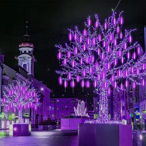 Miniatura 4 de Luces de Navidad para exteriores, 10 tubos, 240 LED, luces de caída de lluvia, IP65, impermeables, con certificación UL, luces de lluvia de