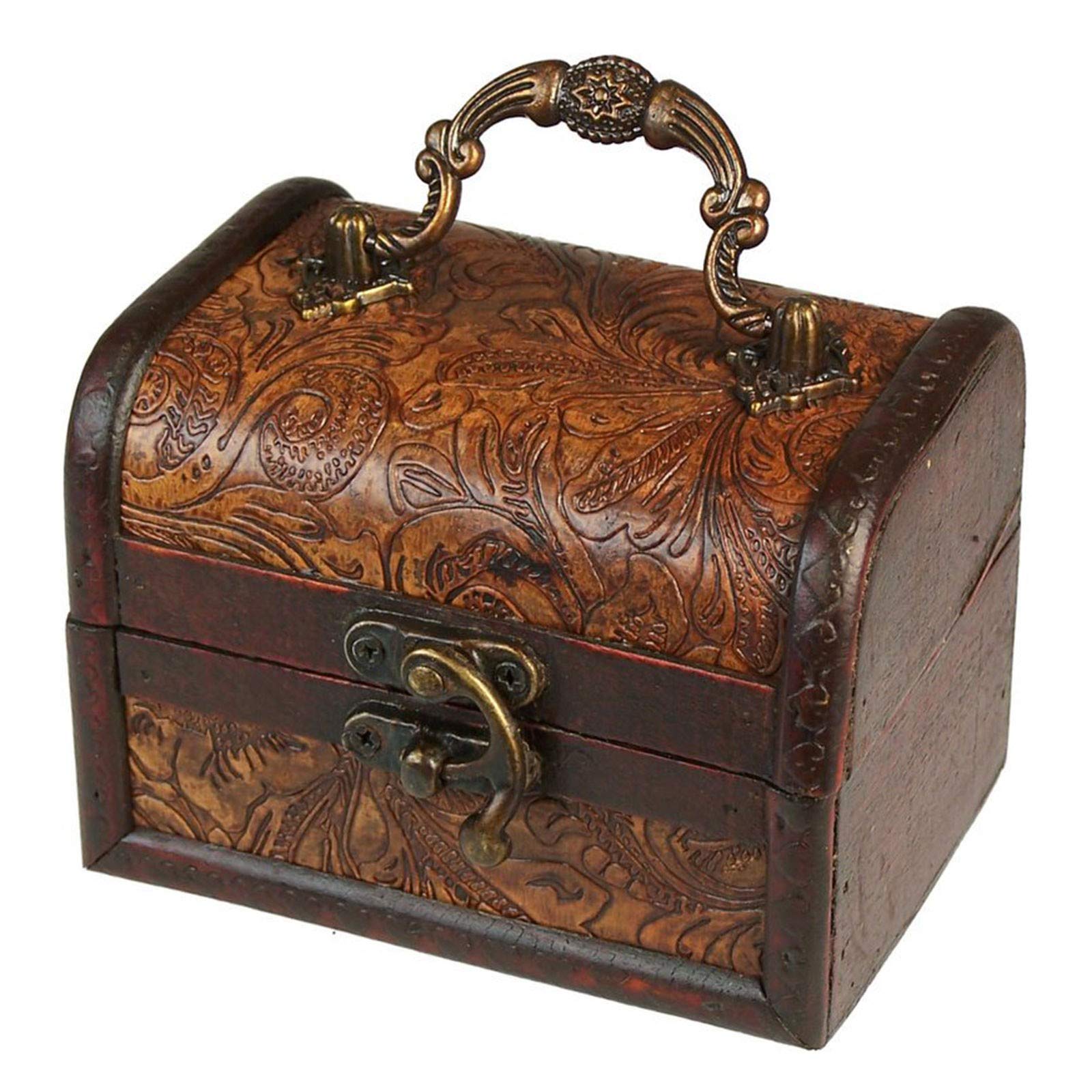 HoitoDeals 1Pcs Floral Embossed Colonial Boxes Trinket Box For Jewellery Storage Item