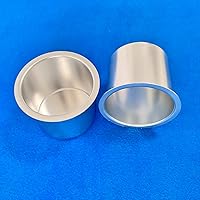 Vista 6 de SEETOOOGAMES Inserto de taza para mesa de póquer de aluminio jumbo con caída (paquete de 2) (plateado)