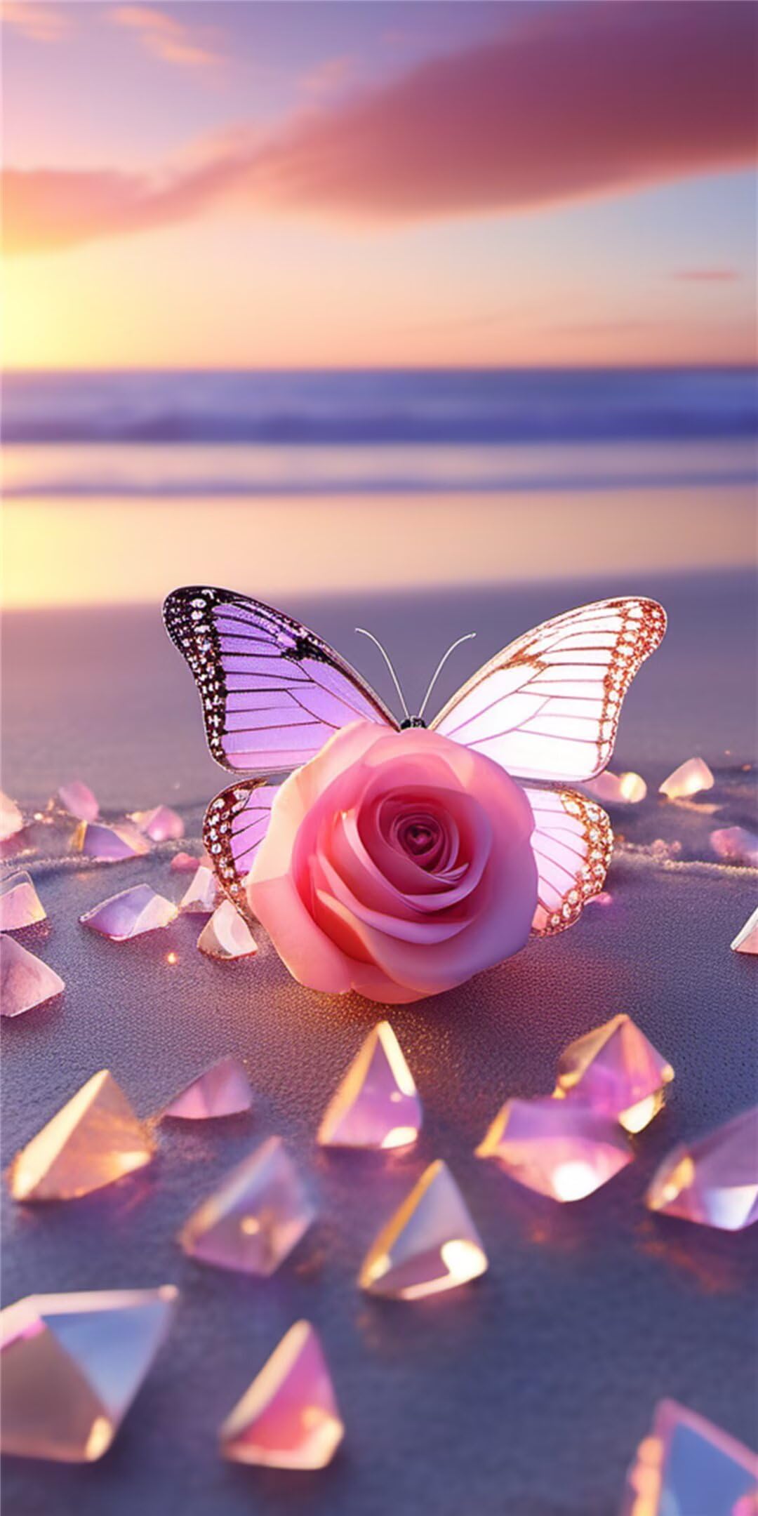 Peinture diamant rose 5D : kit complet broderie strass 70x140cm T-7727