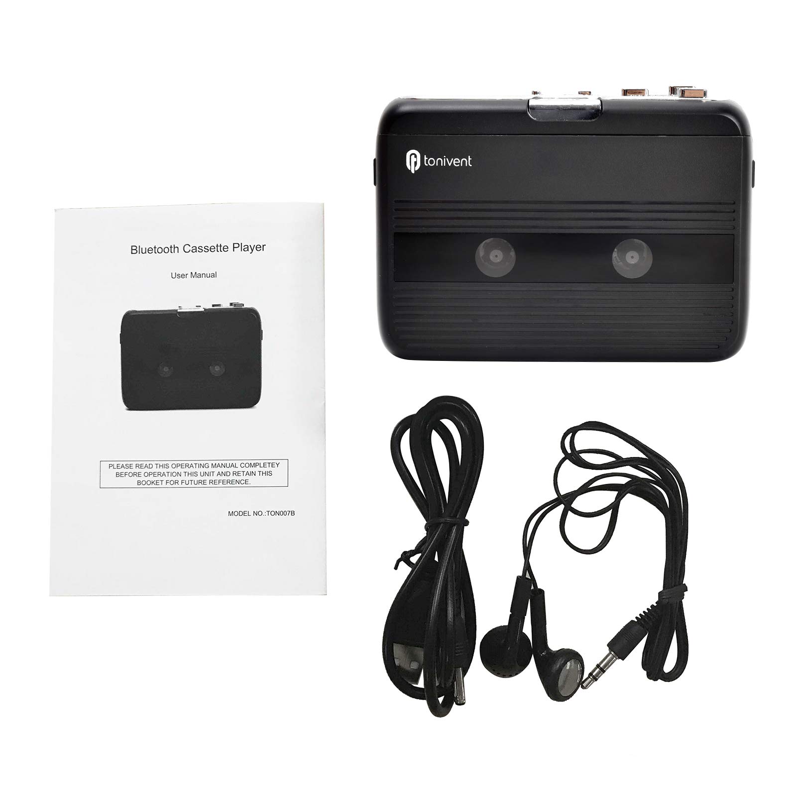 Mini Odtwarzacz Kasetowy, Radio FM z Bluetoothem 2 w 1, Przenośny Odtwarzacz Kasetowy, Akumulatorowy Magnetofon Zasilany Kablem USB, Odtwarzacz Kasetowy