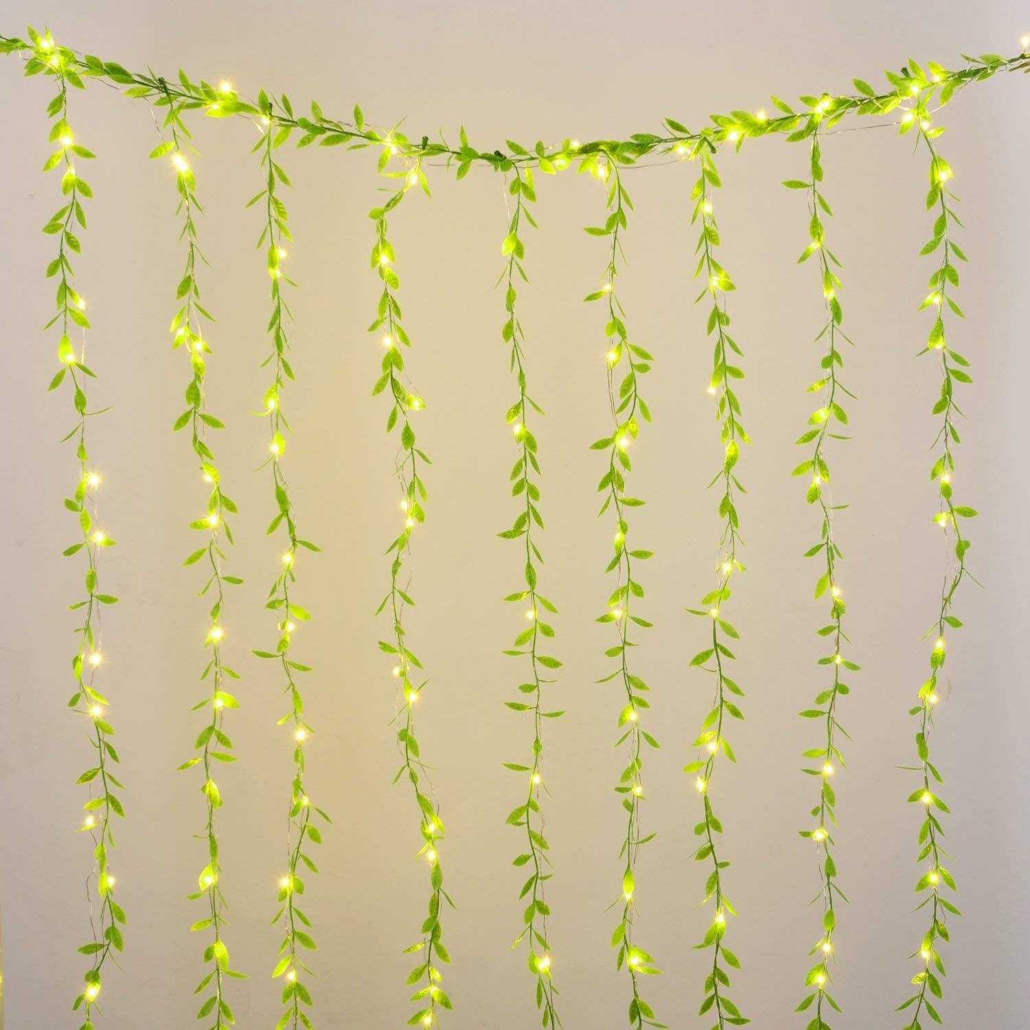Artificial Hanging Vine, 10 Pcs Weeping Willow Plastic Plants Greenery Leaves Faux Ivy Garland Fake Plant UV Resistant for Indoor Outdoor Garden Door Wall Baskets Wedding Party Table Decoration Green - Image 7